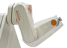 neuromate stereotactic robot with sterile drape