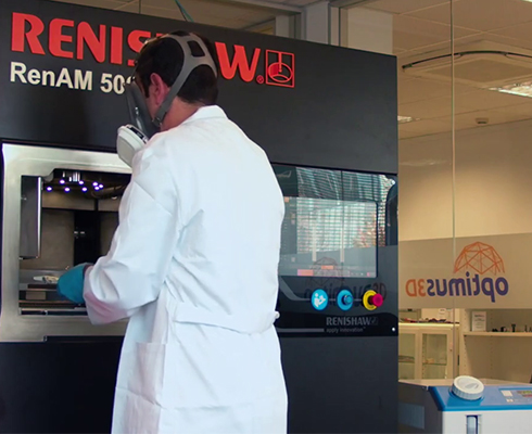 Renishaw’s RenAM 500S system at the Optimus3D headquarters on the Álava Technology Park in Northern Spain