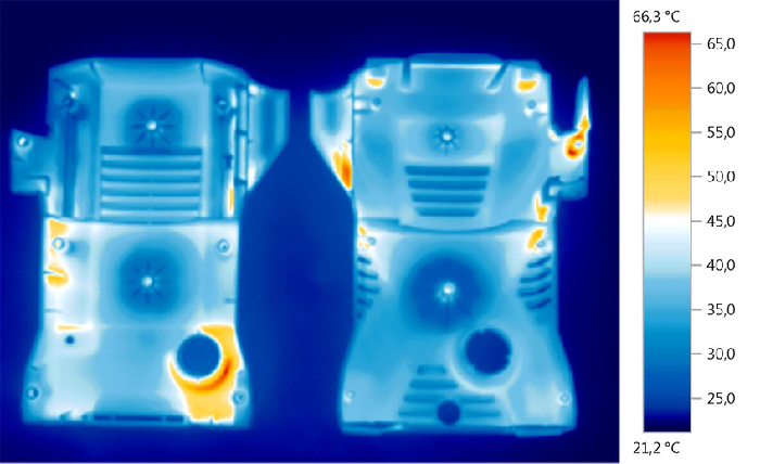 Thermal image of mould