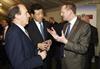 Chris Pockett (r) with Chinese Ambassador and Simon Hughes MP