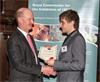 Jethro Coulson being awarded an Industrial Fellowship by Rt Hon David Willetts, UK Minister for Universities and Science
