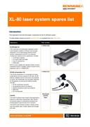Application note:  XL-80 laser system spares list
