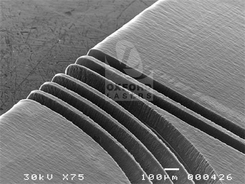 Laser microcutting of curved channels